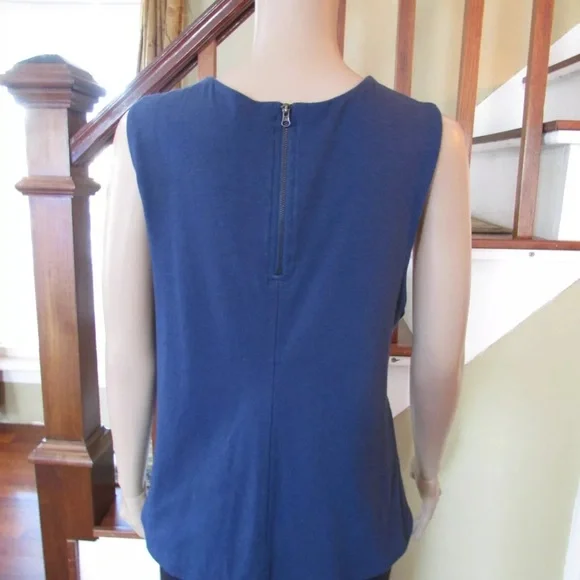 SOLD- Soft Surroundings Tayla Top navy Blue Large. - Picture 4 of 4